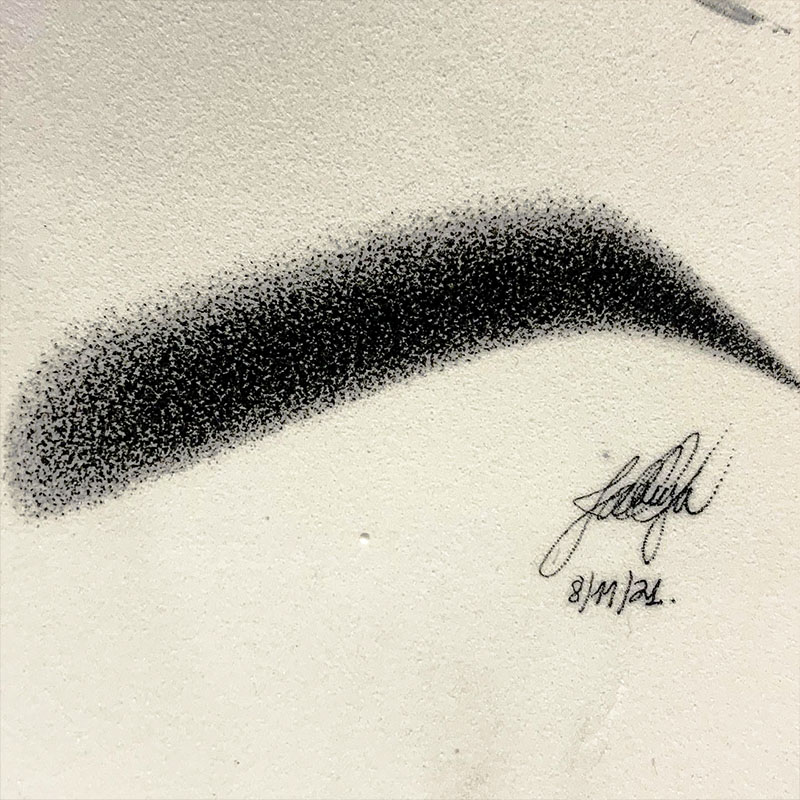 O degradê do shadow construído no papel