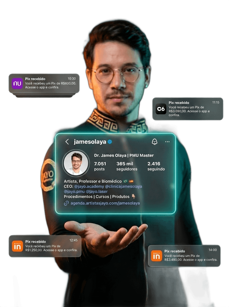 James Olaya e comprovantes de Pix recebidos