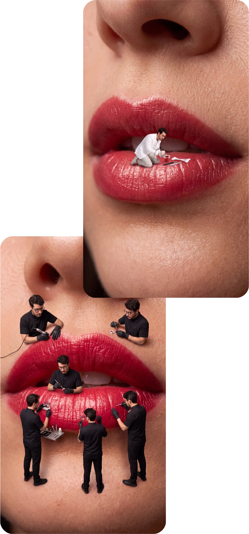 Técnica Lips Sense - mini artistas trabalhando os lábios